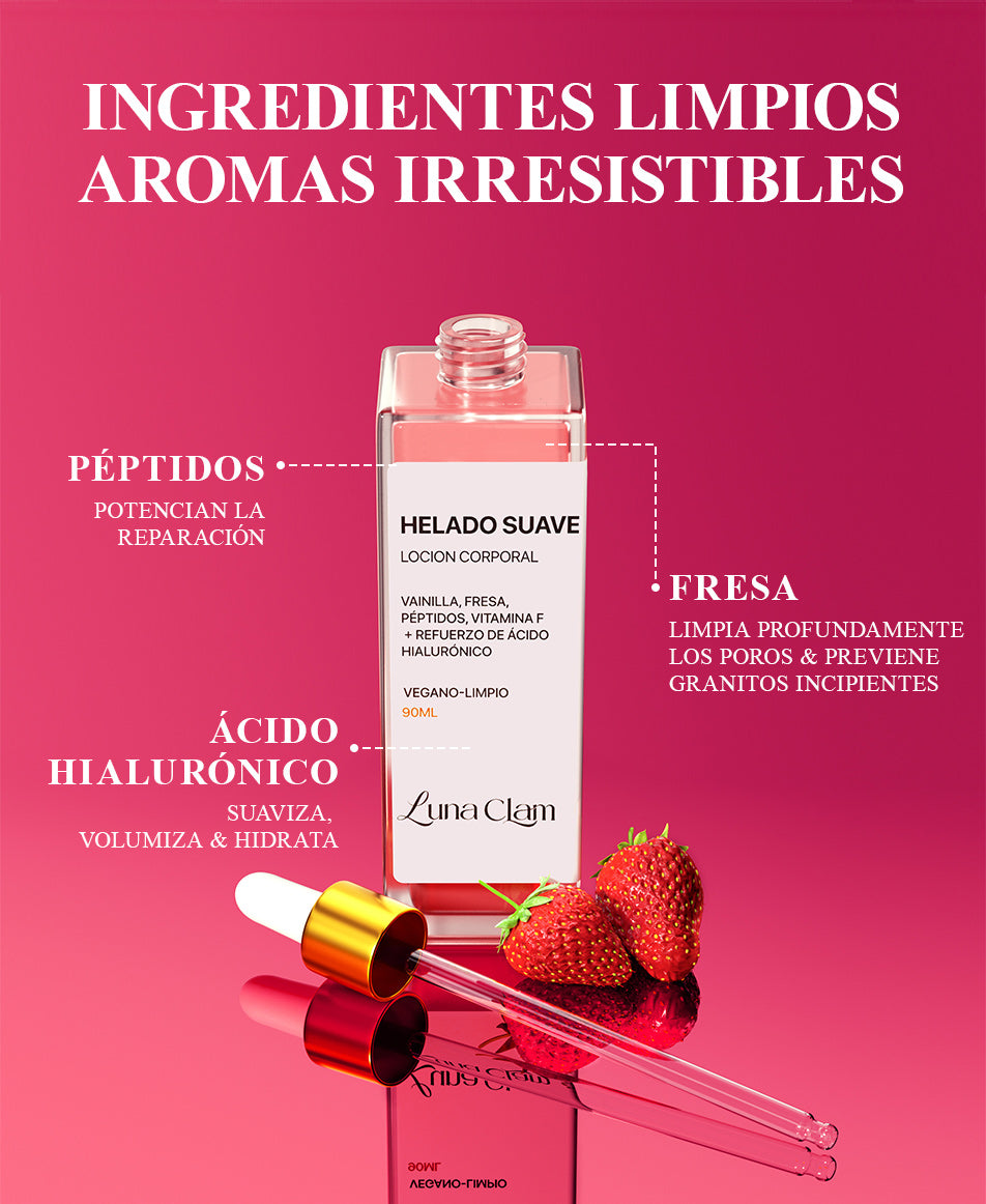 Aceite corporal de helado suave Luna Clam